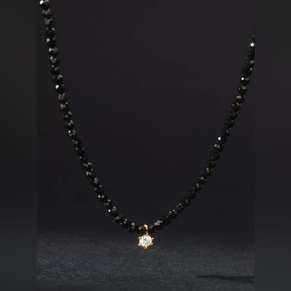 NWT Crystal Pendant Beaded Necklace By Anthropologie